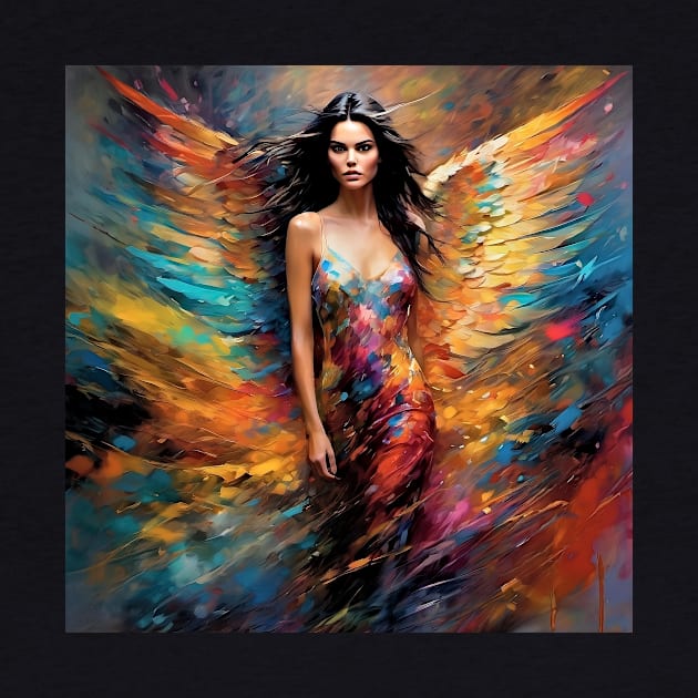 Kendall Jenner as an angel by bogfl